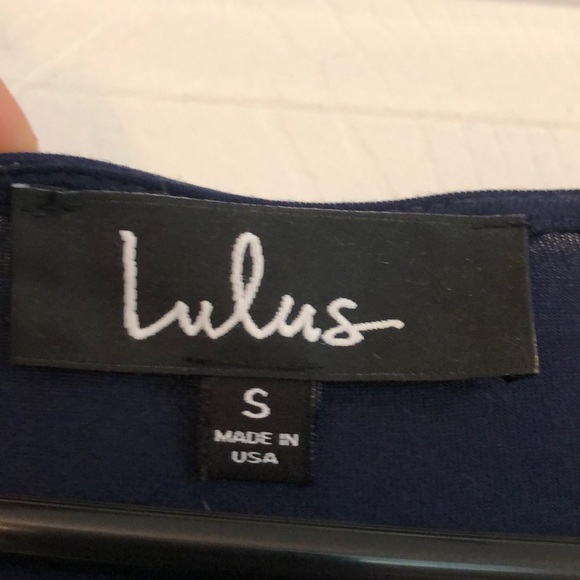 Lulus navy wrap dress ! - Picture 6 of 7